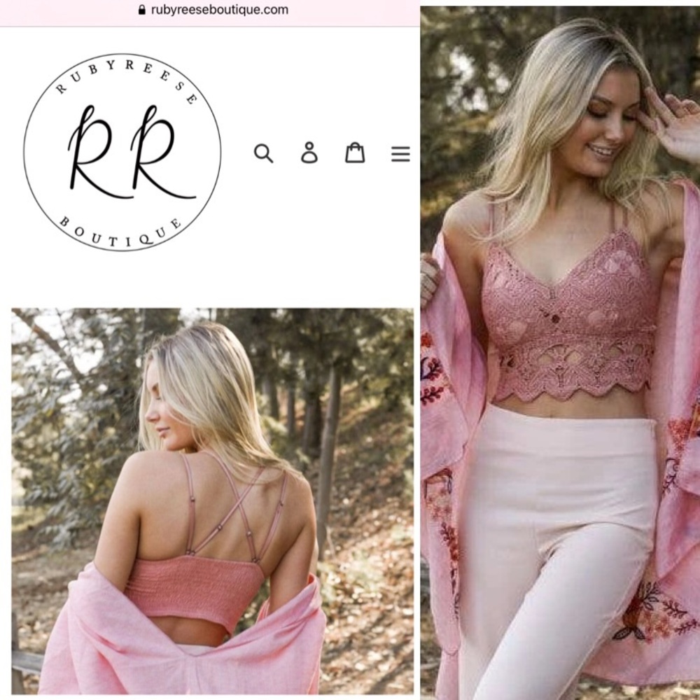 Mauve Lace Crochet Bralette